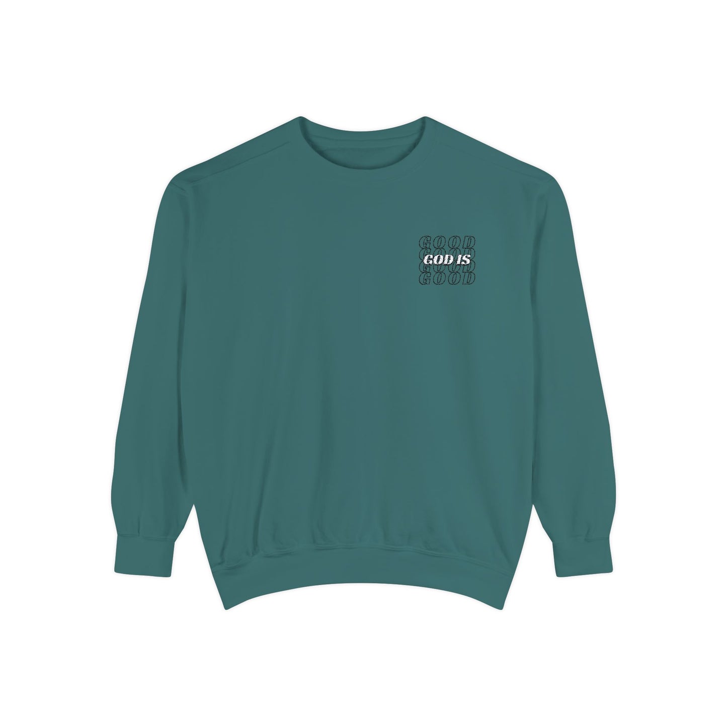 God Is Good Embroided Crewneck