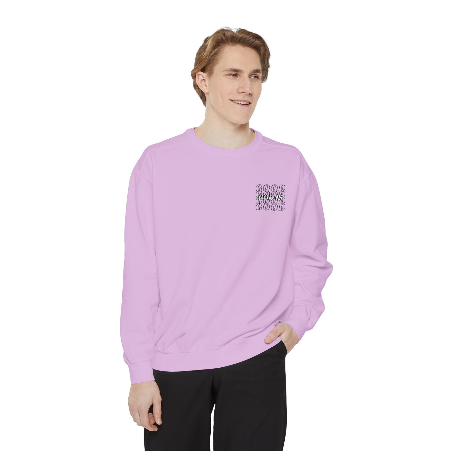 God Is Good Embroided Crewneck