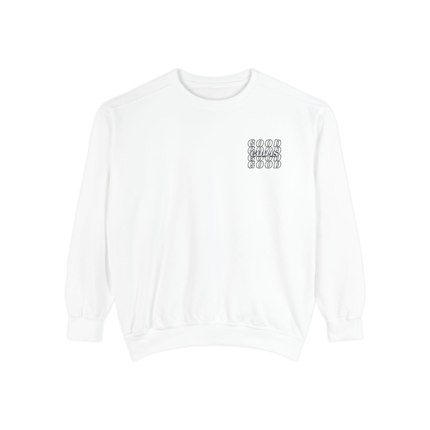 God Is Good Embroided Crewneck